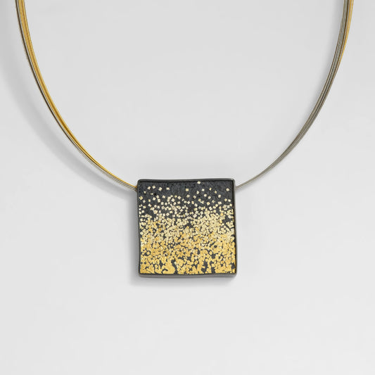 Brooch/Pendant - Gold Confettii