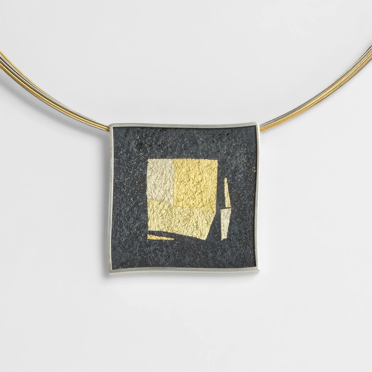 Absract Blocks Square Pendant