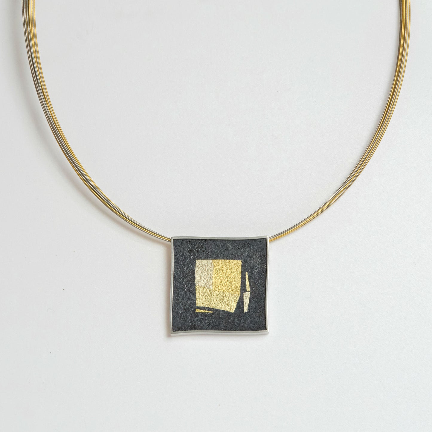Absract Blocks Square Pendant