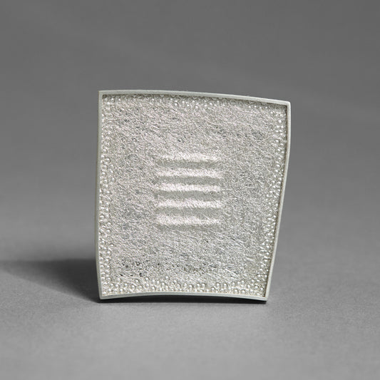 Brooch- Abstract pure silver