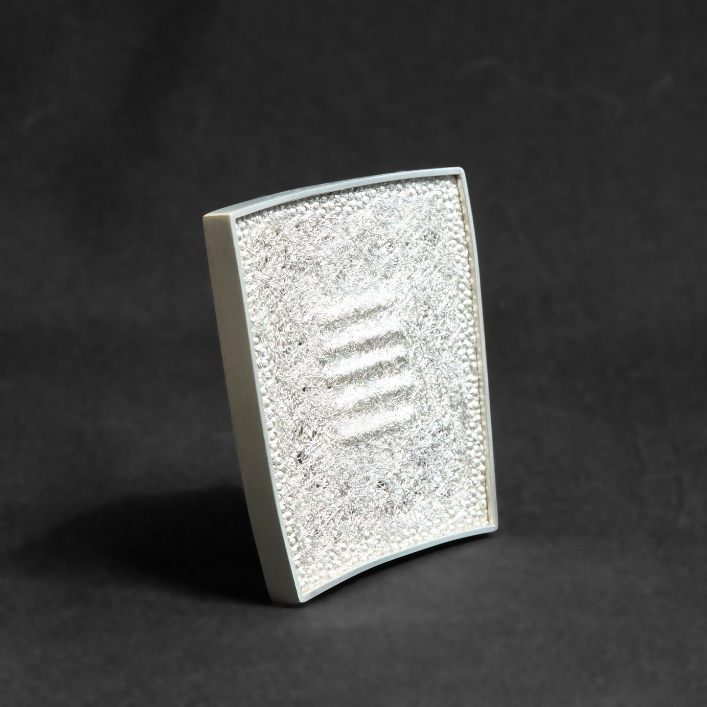 Brooch- Abstract pure silver